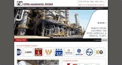 Desktop Screenshot of loyalequipments.com